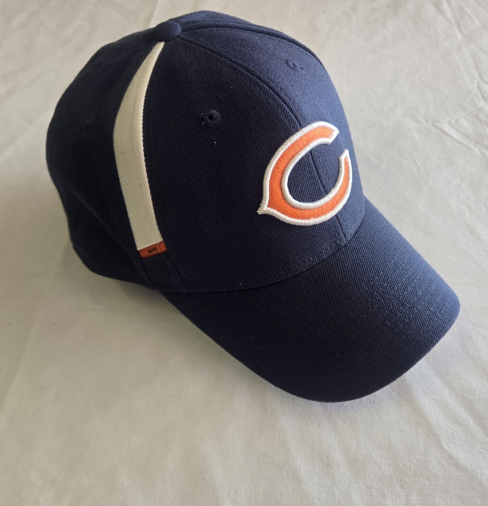 Reebok Chicago Bears NFL Navy Blue White Orange Cap One Size Football
